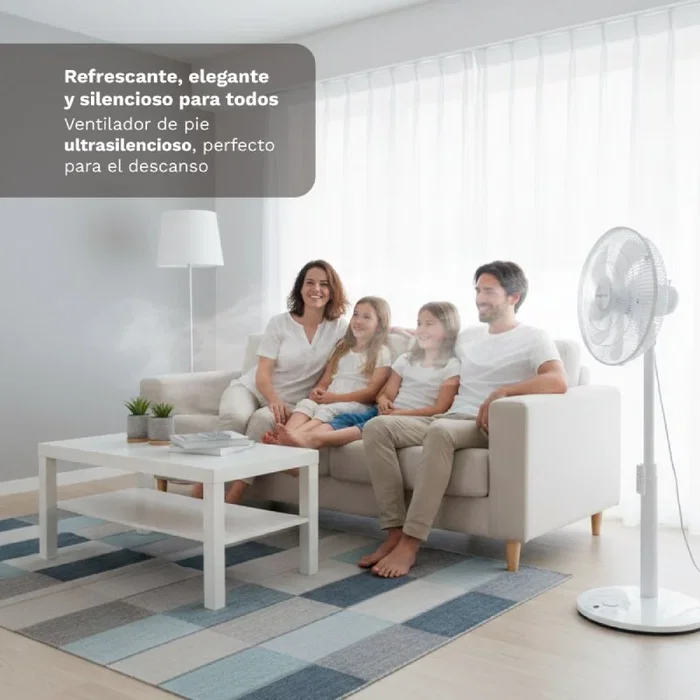 Grunkel FS-14T Ventilador de Pie de 25W, 12 Velocidades y 7 Aspas Grunkel FS-14T Ventilador de Pie de 25W, 12 Velocidades y 7 Aspas